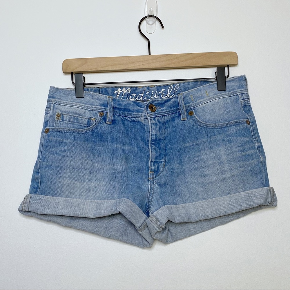 Madewell Light Wash Cuffed Denim Jean Shorts - Size 30